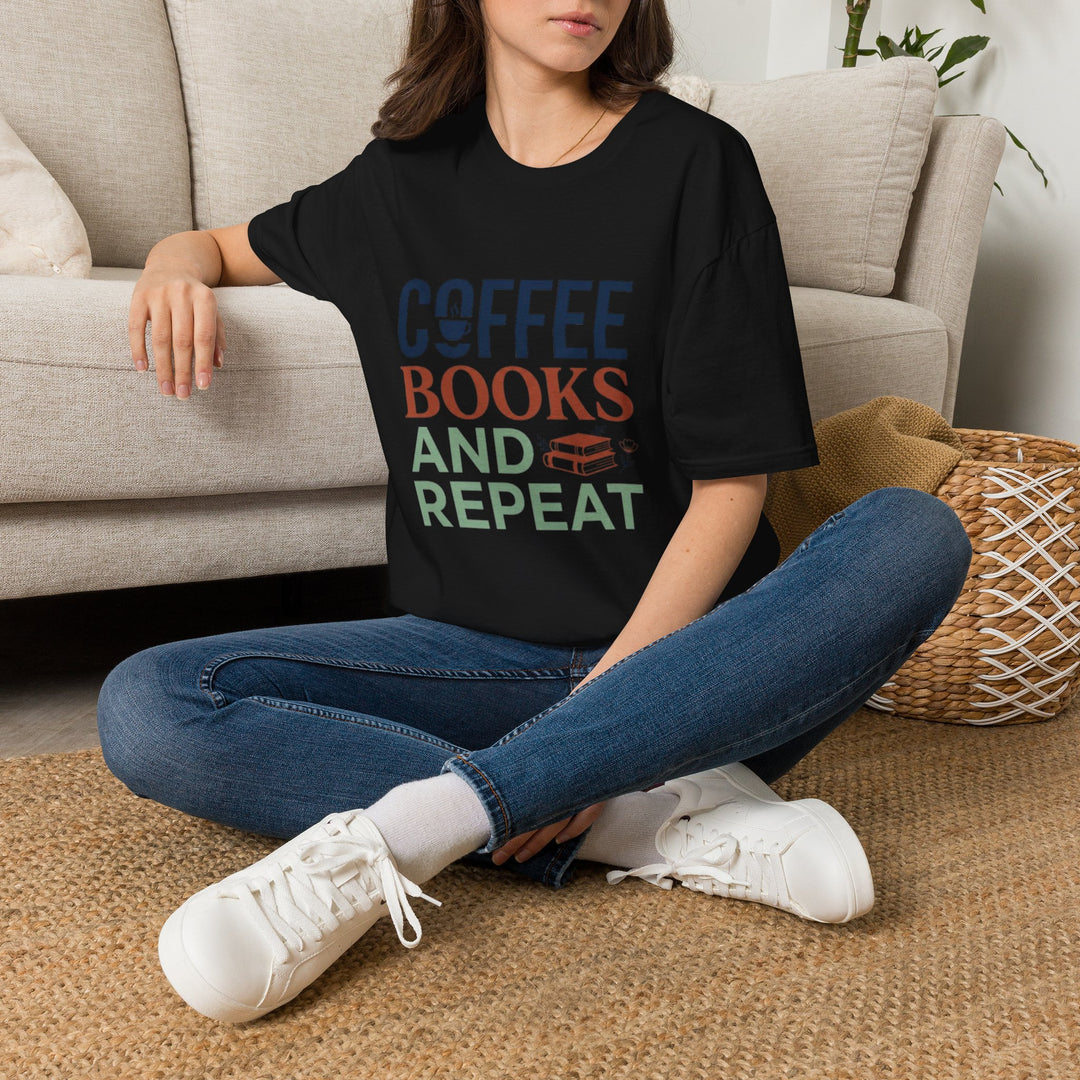 Unique Coffee Book Repeat T-Shirt