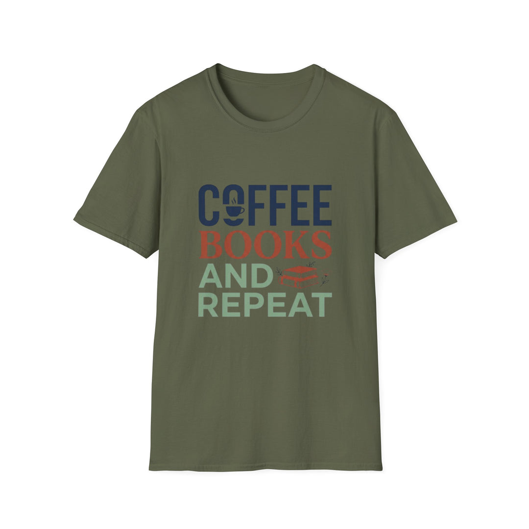 Unique Coffee Book Repeat T-Shirt