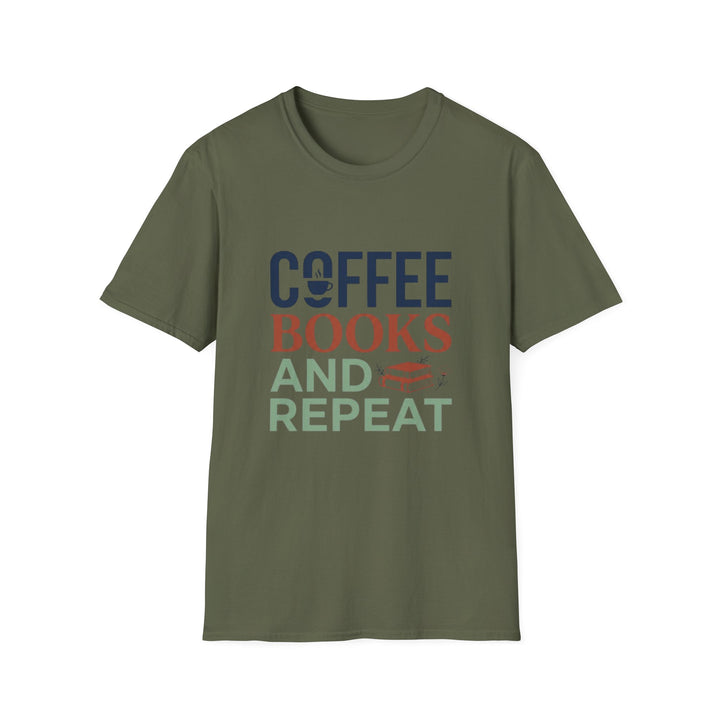 Unique Coffee Book Repeat T-Shirt
