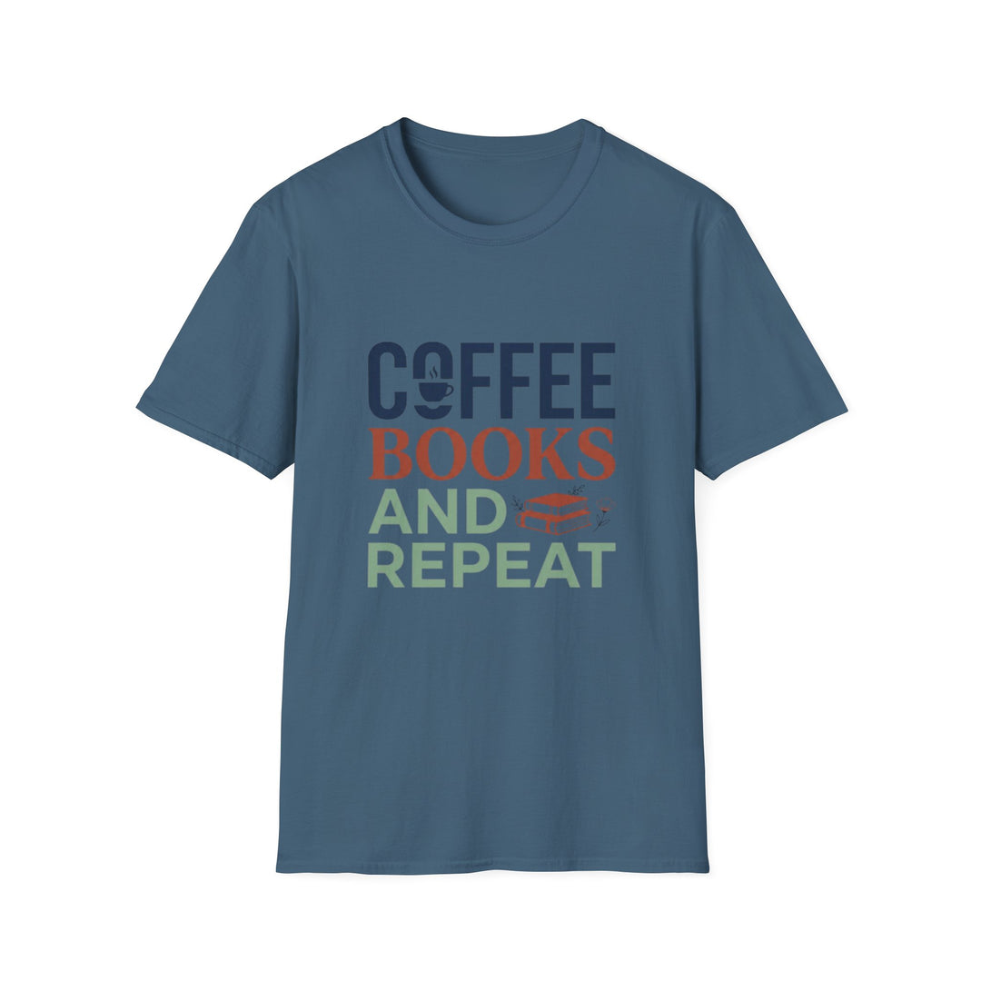 Unique Coffee Book Repeat T-Shirt