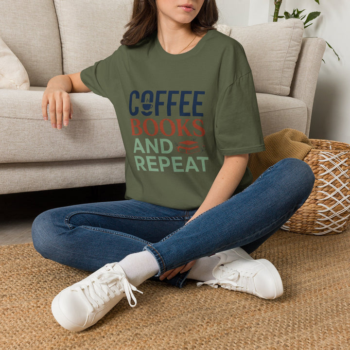 Unique Coffee Book Repeat T-Shirt