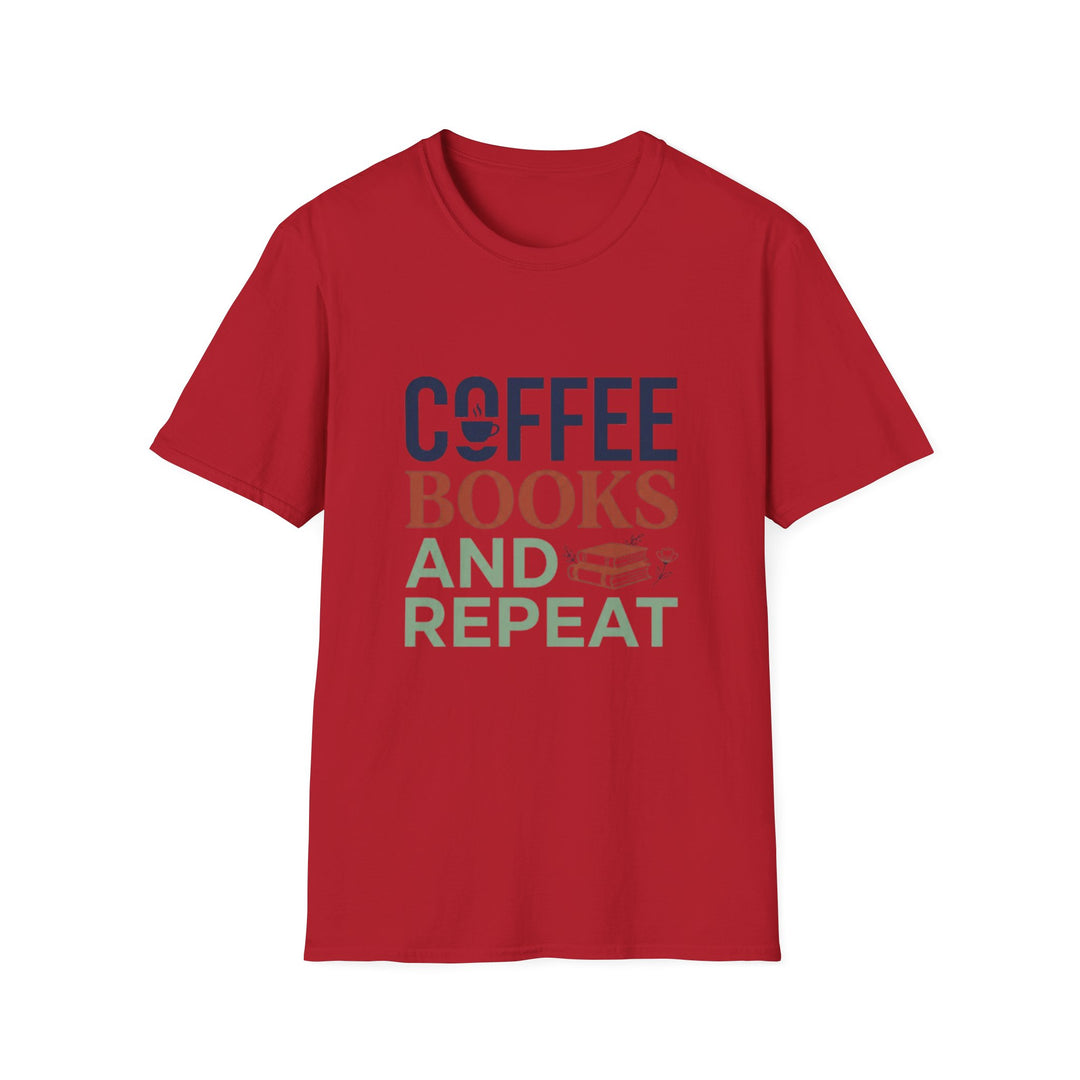 Unique Coffee Book Repeat T-Shirt