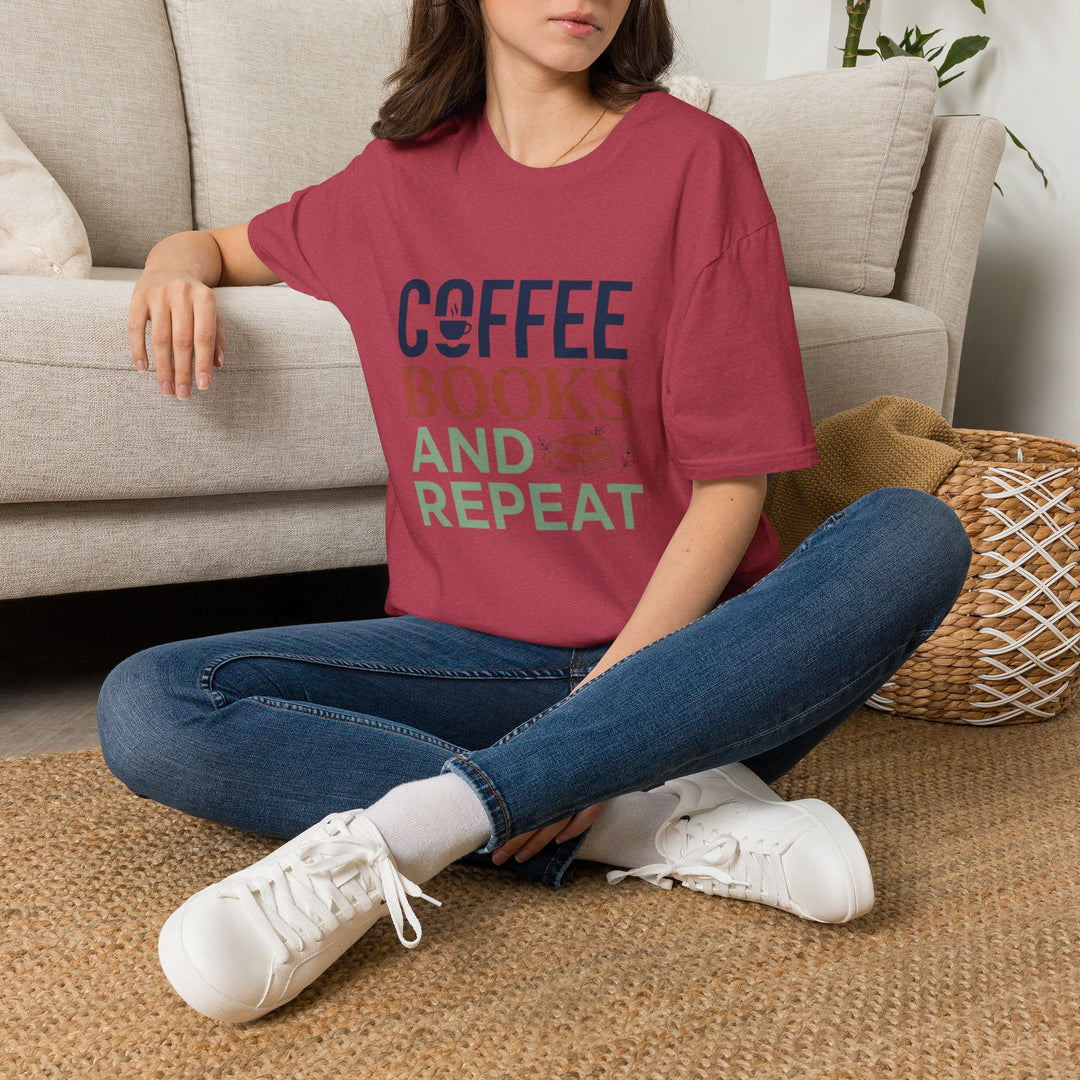 Unique Coffee Book Repeat T-Shirt